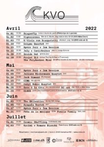 Programme Avril – Juillet 2022