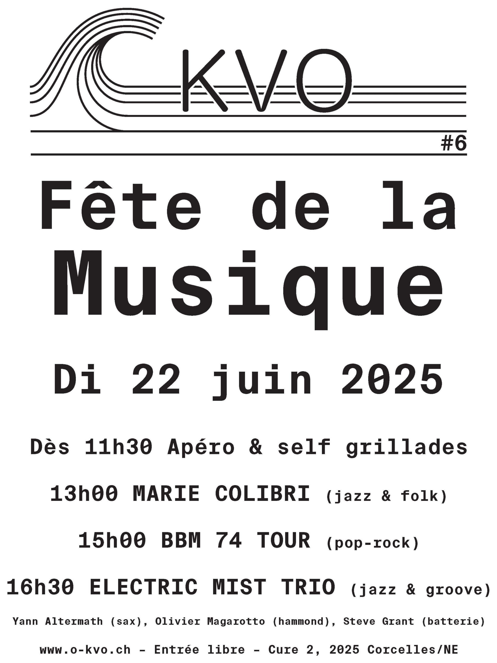 FÊTE DE LA MUSIQUE 2025 KVO FÊTE DE LA MUSIQUE 2025 KVO